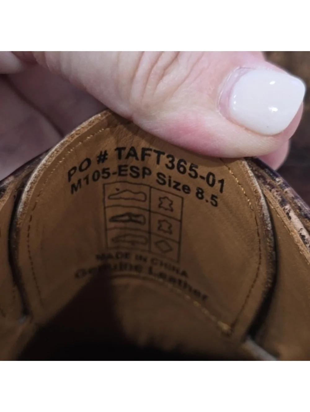 TAFT 365 Brown Espresso Leather Shoes Mens Size 8.5 office Preppy Neutral work
